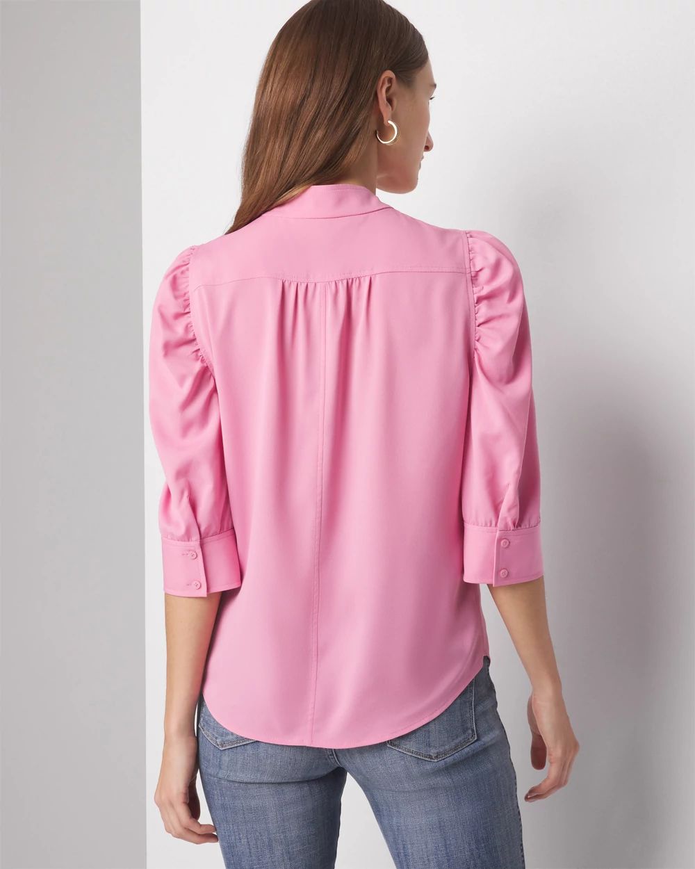 Ruched Sleeve Shirt | White House Black Market